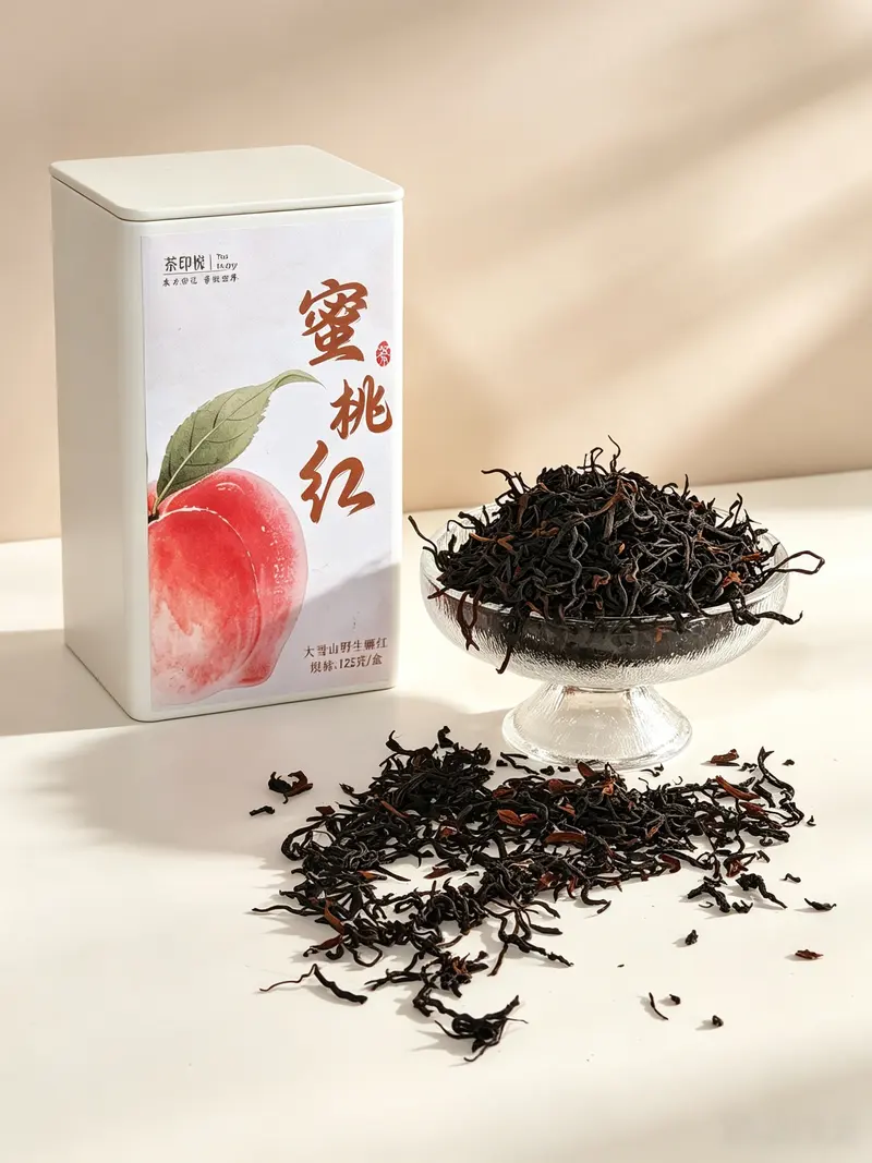 Peach-scented, purple bud, wild forest black tea 125g/can